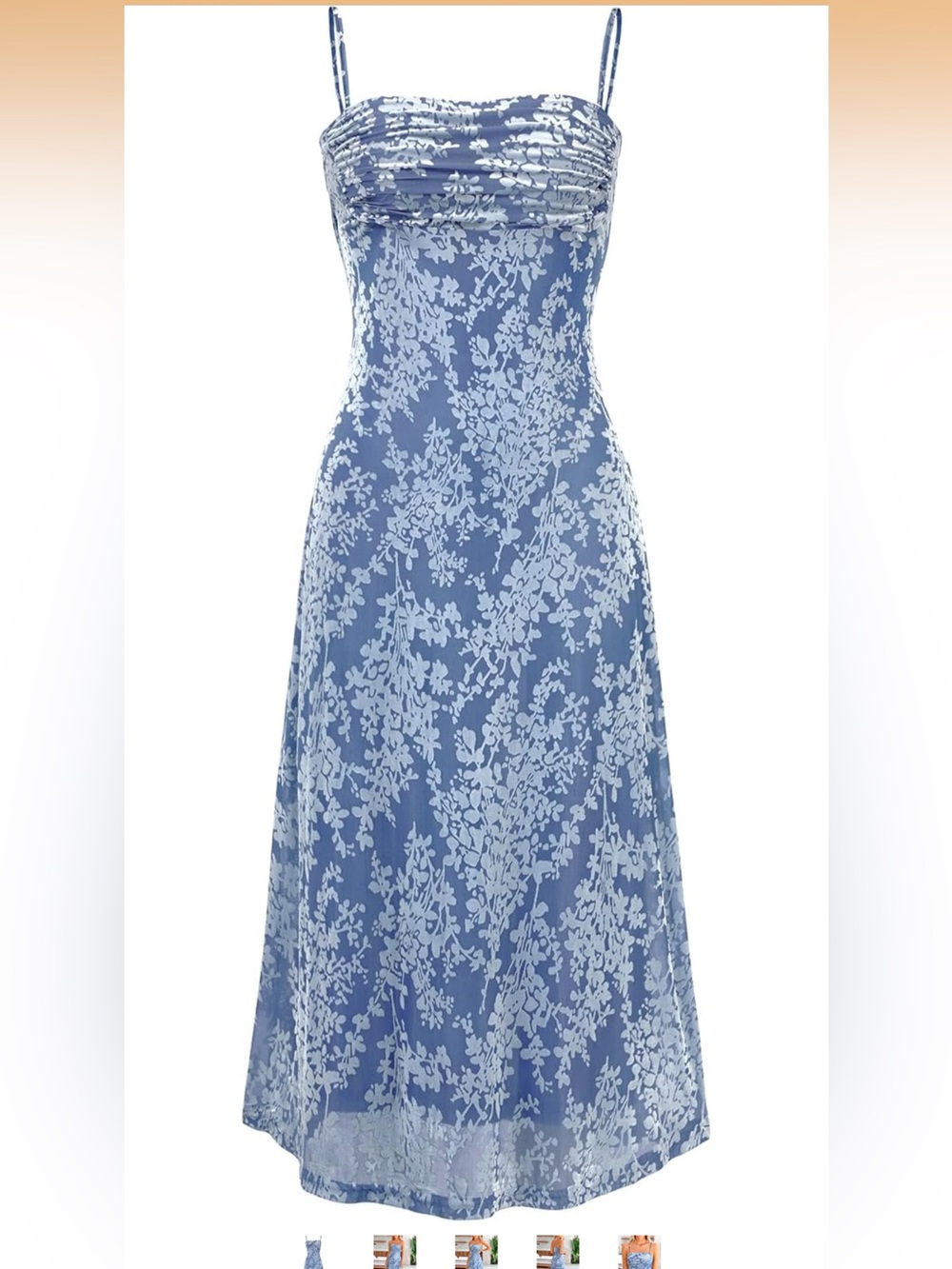 Women’s Summer Spaghetti Strap Midi Dress